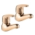 Deva Adore Modern Basin Taps Pair - Gold