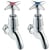 Deva Cross Handle 1/2 Inch BS5412 Bib Taps Pair - Chrome