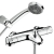 Deva Dynamic Pillar Mounted Thermostatic Bath Shower Mixer Tap - Chrome