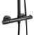 Deva Grasmere Thermostatic Bar Mixer Shower with Diverter and Adjustable Rail - Matt Black