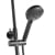 Deva Grasmere Thermostatic Bar Mixer Shower with Diverter and Adjustable Rail - Matt Black