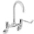 Deva Kitchen Sink Mixer Tap Wall Mounted 6 Inch Lever Handles Chrome