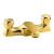 Deva Profile Deck Mounted Bath Filler Tap - Gold