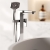 Deva Satinjet Wai Floor Mounted Bath Shower Mixer Tap - Chrome & Graphite