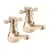 Deva Tudor Traditional Basin Taps Pair - Gold