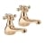 Deva Tudor Traditional Bath Taps Pair - Gold