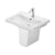 Duravit D-Code Rectangular Basin and Semi Pedestal 650mm Wide - 1 Tap Hole