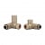 Heatwave Dual Fuel Corner Radiator Valves Pair - Brushed Brass