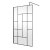 Hudson Reed Abstract Frame Wetroom Screen with Support Bar 1200mm Wide - 8mm Glass