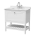 Hudson Reed Bexley Floor Standing Vanity Unit with 1TH Marble Top Basin 800mm Wide - Pure White