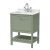 Hudson Reed Bexley Floor Standing Vanity Unit with 1TH Marble Top Basin 600mm Wide - Fern Green