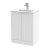 Hudson Reed Fluted Floor Standing 2-Door Vanity Unit with Basin 2 600mm Wide - Satin White