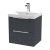 Hudson Reed Fluted Wall Hung 2-Drawer Vanity Unit with Basin 3 500mm Wide - Satin Anthracite