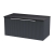 Hudson Reed Fluted Wall Hung 1-Drawer Vanity Unit with Sparkling Black Worktop 800mm Wide - Satin Anthracite