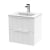 Hudson Reed Fluted Wall Hung 2-Drawer Vanity Unit with Basin 2 500mm Wide - Satin White