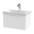 Hudson Reed Fluted Wall Hung 1-Drawer Vanity Unit with Basin 3 600mm Wide - Satin White