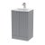 Hudson Reed Fluted Floor Standing 2-Door Vanity Unit with Basin 2 500mm Wide - Satin Grey