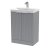 Hudson Reed Fluted Floor Standing 2-Door Vanity Unit with Basin 3 600mm Wide - Satin Grey