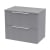 Hudson Reed Fluted Wall Hung 2-Drawer Vanity Unit with Worktop 600mm Wide - Satin Grey