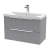 Hudson Reed Fluted Wall Hung 2-Drawer Vanity Unit with Basin 3 800mm Wide - Satin Grey