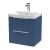 Hudson Reed Fluted Wall Hung 2-Drawer Vanity Unit with Basin 3 500mm Wide - Satin Blue