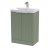 Hudson Reed Fluted Floor Standing 2-Door Vanity Unit with Basin 3 600mm Wide - Satin Green