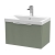 Hudson Reed Fluted Wall Hung 1-Drawer Vanity Unit with Basin 3 600mm Wide - Satin Green