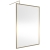 Hudson Reed Full Outer Framed Wetroom Screen 1400mm W x 1950mm H with Support Bar 8mm Glass - Brushed Brass