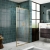 Nuie Full Outer Frame Brushed Brass 1850mm Wet Room Glass Shower Screen