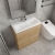 Hudson Reed Fusion Floor Standing Vanity Unit with Ceramic Basin 800mm Wide - Gloss White