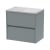 Havana Wall Hung 2-Drawer Vanity Unit with Bellato Grey Worktop 600mm Wide - Coastal Grey