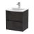 Havana Wall Hung 2-Drawer Vanity Unit with Basin 4 500mm Wide - Metallic Slate