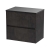 Havana Wall Hung 2-Drawer Vanity Unit with Sparkling Black Worktop 600mm Wide - Metallic Slate