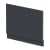 Hudson Reed Juno Straight Bath End Panel and Plinth 560mm H x 750mm W - Satin Anthracite