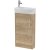 Hudson Reed Juno Compact RH Floor Standing Vanity Unit and Basin 440mm Wide - Autumn Oak