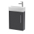 Hudson Reed Juno Compact LH Wall Hung Vanity Unit and Basin 440mm Wide - Graphite Grey