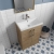 Hudson Reed Juno Floor Standing 2-Door Vanity Unit with Basin 3 600mm Wide - Metallic Slate