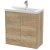 Hudson Reed Juno Floor Standing 2-Door Vanity Unit with Basin 3 800mm Wide - Autumn Oak