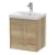 Hudson Reed Juno Wall Hung 2-Door Vanity Unit with Basin 3 500mm Wide - Autumn Oak