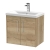 Hudson Reed Juno Wall Hung 2-Door Vanity Unit with Basin 1 600mm Wide - Autumn Oak