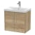 Hudson Reed Juno Wall Hung 2-Door Vanity Unit with Basin 3 600mm Wide - Autumn Oak