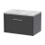 Hudson Reed Juno Wall Hung 1-Drawer Vanity Unit with Bellato Grey Worktop 600mm Wide - Graphite Grey