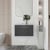 Hudson Reed Juno Wall Hung 1-Drawer Vanity Unit with Bellato Grey Worktop 600mm Wide - Graphite Grey