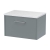 Hudson Reed Juno Wall Hung 1-Drawer Vanity Unit with Sparkling White Worktop 600mm Wide - Coastal Grey