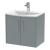 Hudson Reed Juno Wall Hung 2-Door Vanity Unit with Basin 4 600mm Wide - Coastal Grey