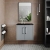 Hudson Reed Juno Wall Hung 2-Door Vanity Unit with Sparkling Black Worktop 600mm Wide - Coastal Grey