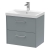 Hudson Reed Juno Wall Hung 2-Drawer Vanity Unit with Basin 3 600mm Wide - Coastal Grey