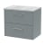 Hudson Reed Juno Wall Hung 2-Drawer Vanity Unit with Bellato Grey Worktop 600mm Wide - Coastal Grey