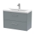 Hudson Reed Juno Wall Hung 2-Drawer Vanity Unit with Basin 1 800mm Wide - Coastal Grey