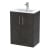 Hudson Reed Juno Floor Standing 2-Door Vanity Unit with Basin 2 600mm Wide - Metallic Slate